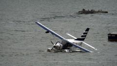 Eight rescued from seaplane that made ‘hard landing’ in Manhattan river
