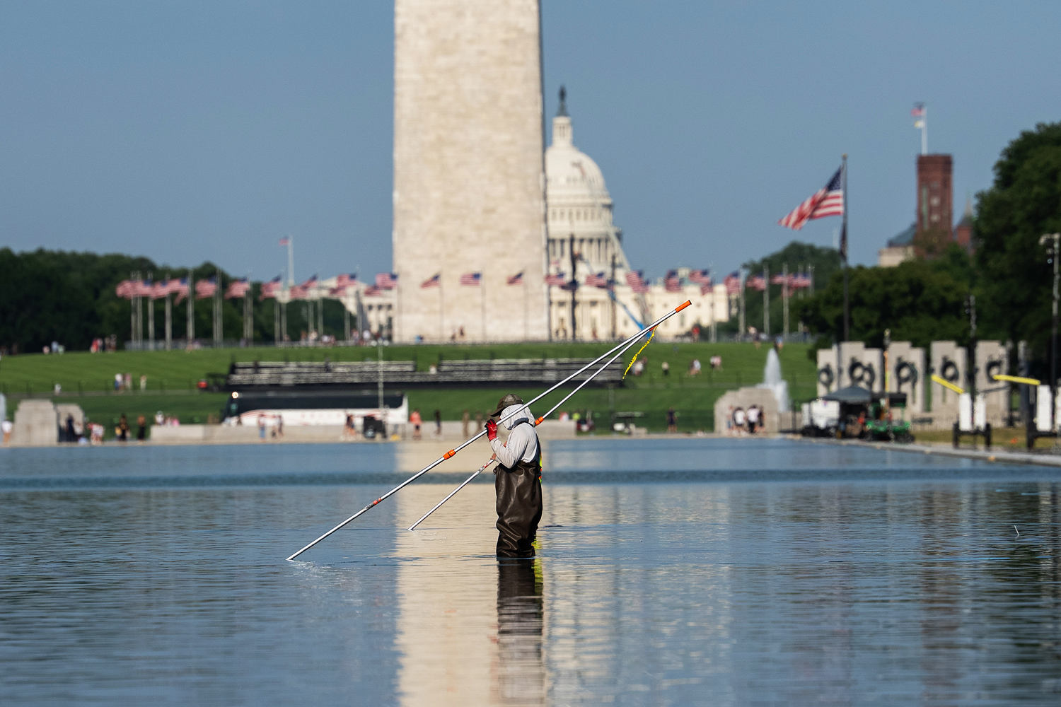 U.S. Olympian David Hearn pleads not guilty to charges in Reflecting Pool vandalism case