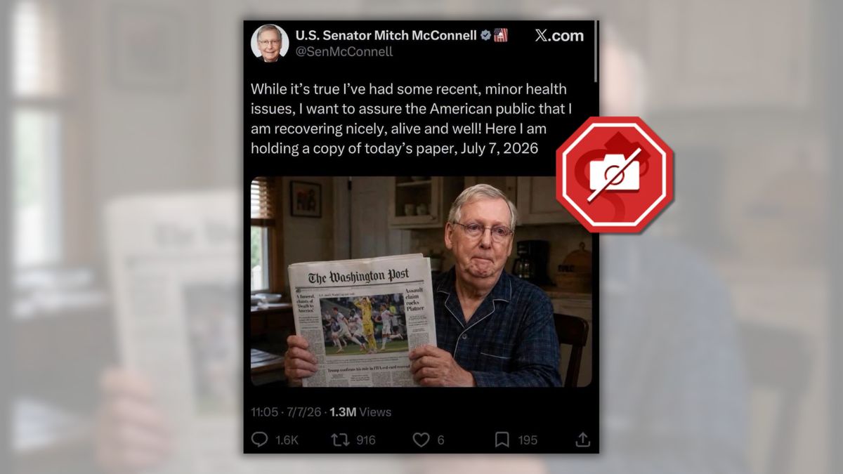 Mitch McConnell didn’t post proof of life on X