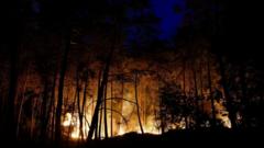 Planes sent to tackle wildfires of ‘exceptional scale’ near Paris