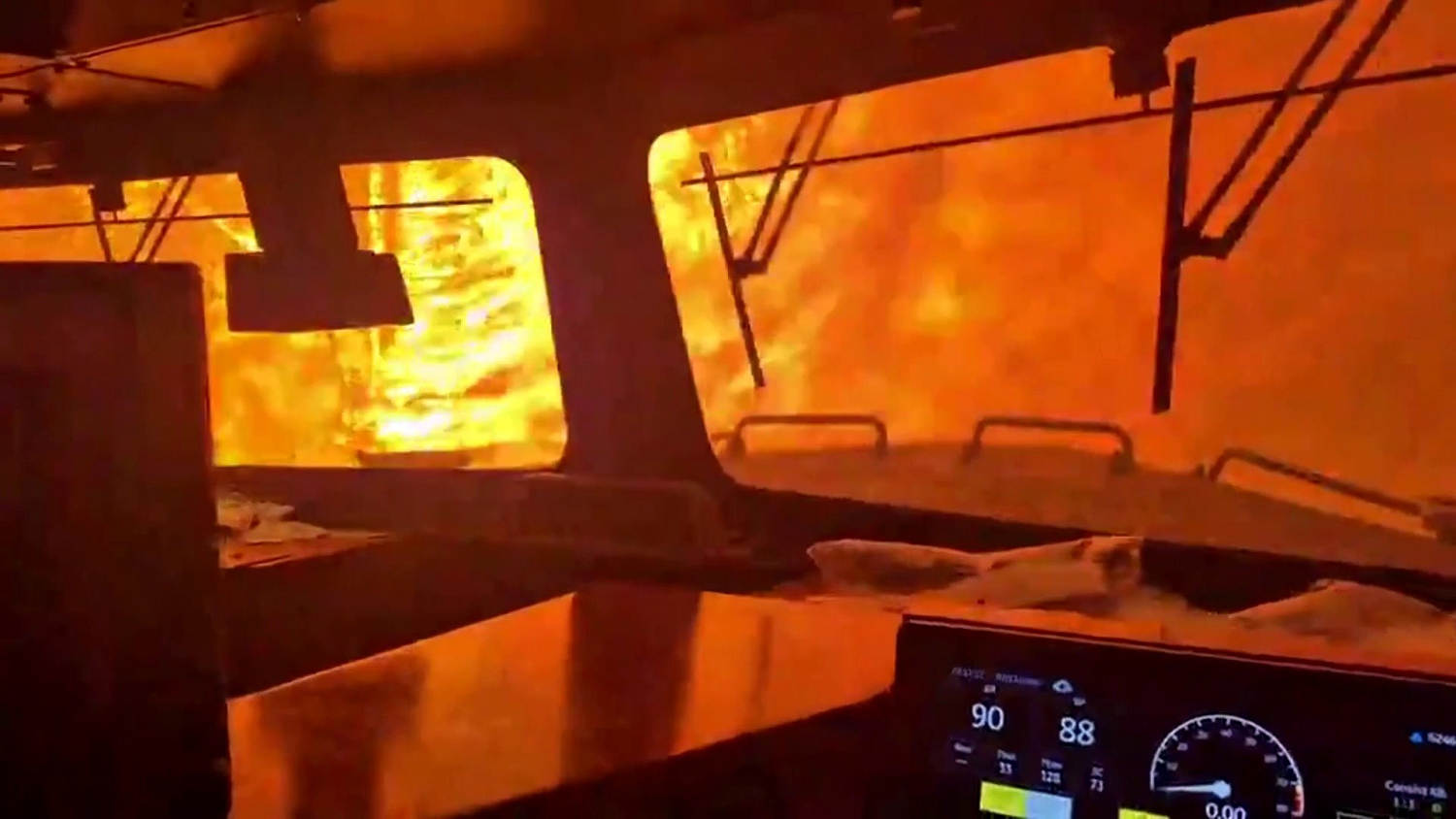 Video Shows Canadian Train Crew Surrounded by Wildfire Flames