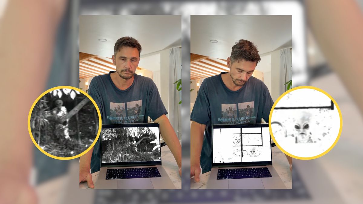 James Franco posted alleged security footage of an alien. Is it real?