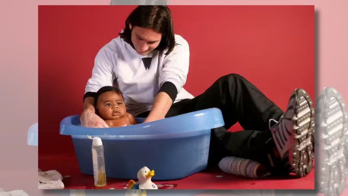 Photo shows Messi bathing baby Lamine Yamal. They meet again in 2026 World Cup final
