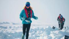 Runners complete ‘world’s coolest marathon’ on drifting North Pole ice