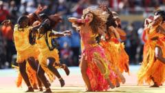 Shakira, Madonna, Justin Bieber and BTS perform at colourful World Cup half-time show