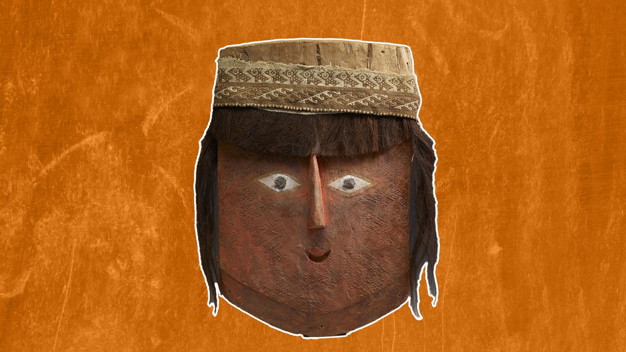 Mummy mask with wig: A 1,000-year-old ‘false head’ found in Peru that was crafted with real human hair and toxic red cinnabar