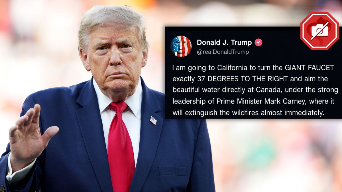Did Trump say he’d turn on ‘giant faucet’ in California to extinguish Canadian wildfires?
