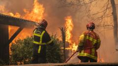 More than 300,000 flee wildfires in France and Spain