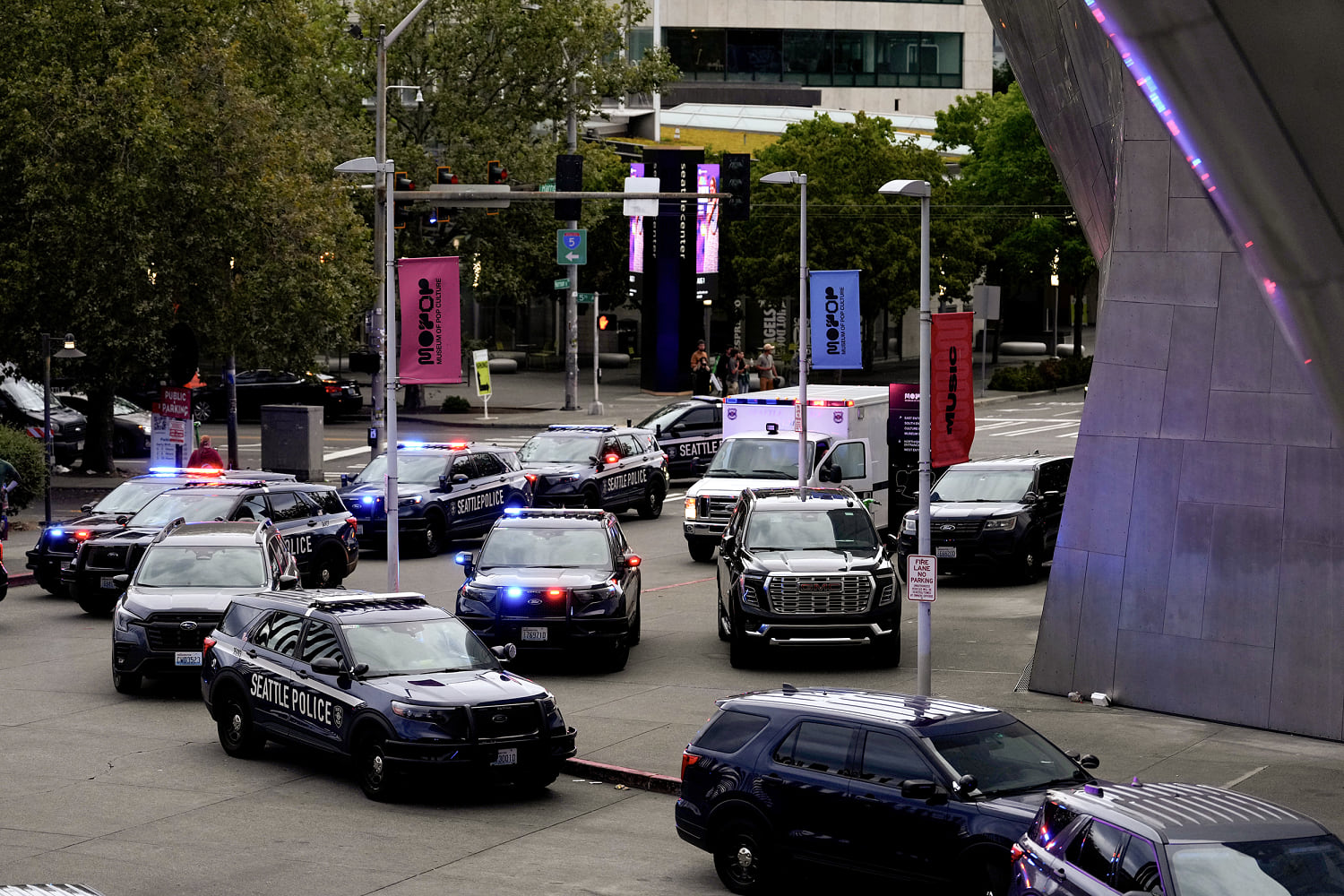 Two dead, at least five injured, including a young boy, in Seattle Center shooting, fire officials say