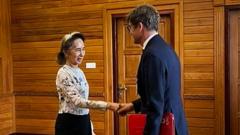 Aung San Suu Kyi appears healthy in first confirmed outside contact for 2.5 years