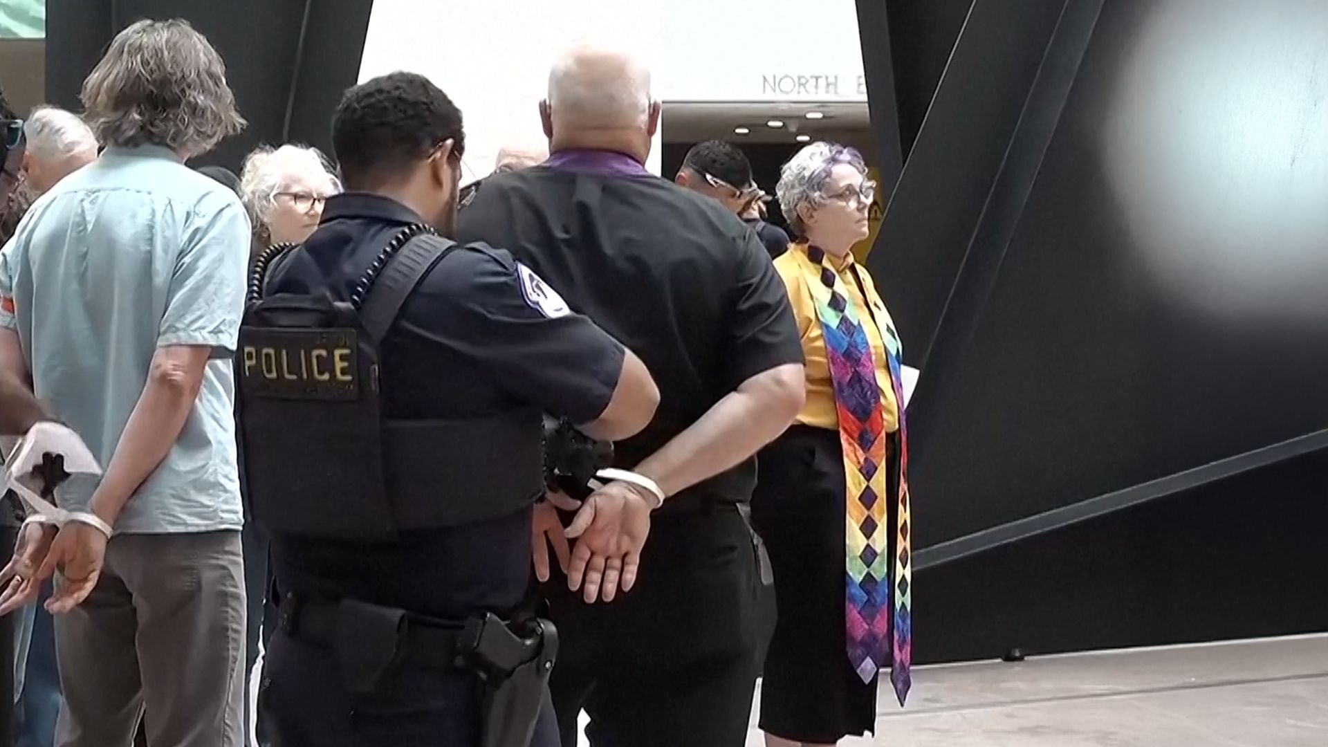 Clergy members arrested while protesting at Senate office