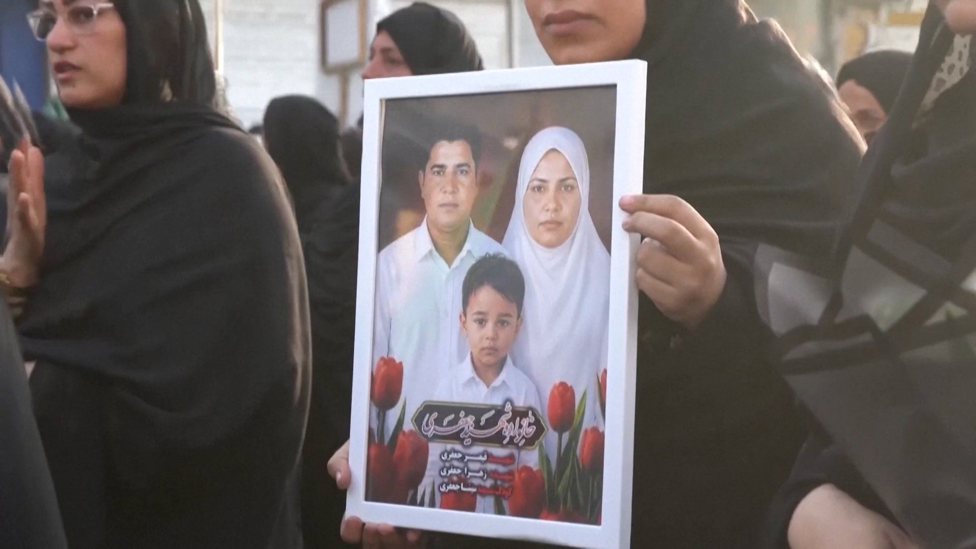 Funeral for family killed in US strike on Iran’s Qeshm Island