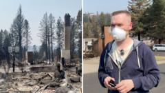 ‘Wiped out’ – BBC reports from Spokane neighbourhood devastated by fires
