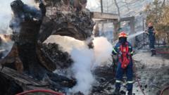 Two dead and hundreds evacuated as twin fires break out on Greek island