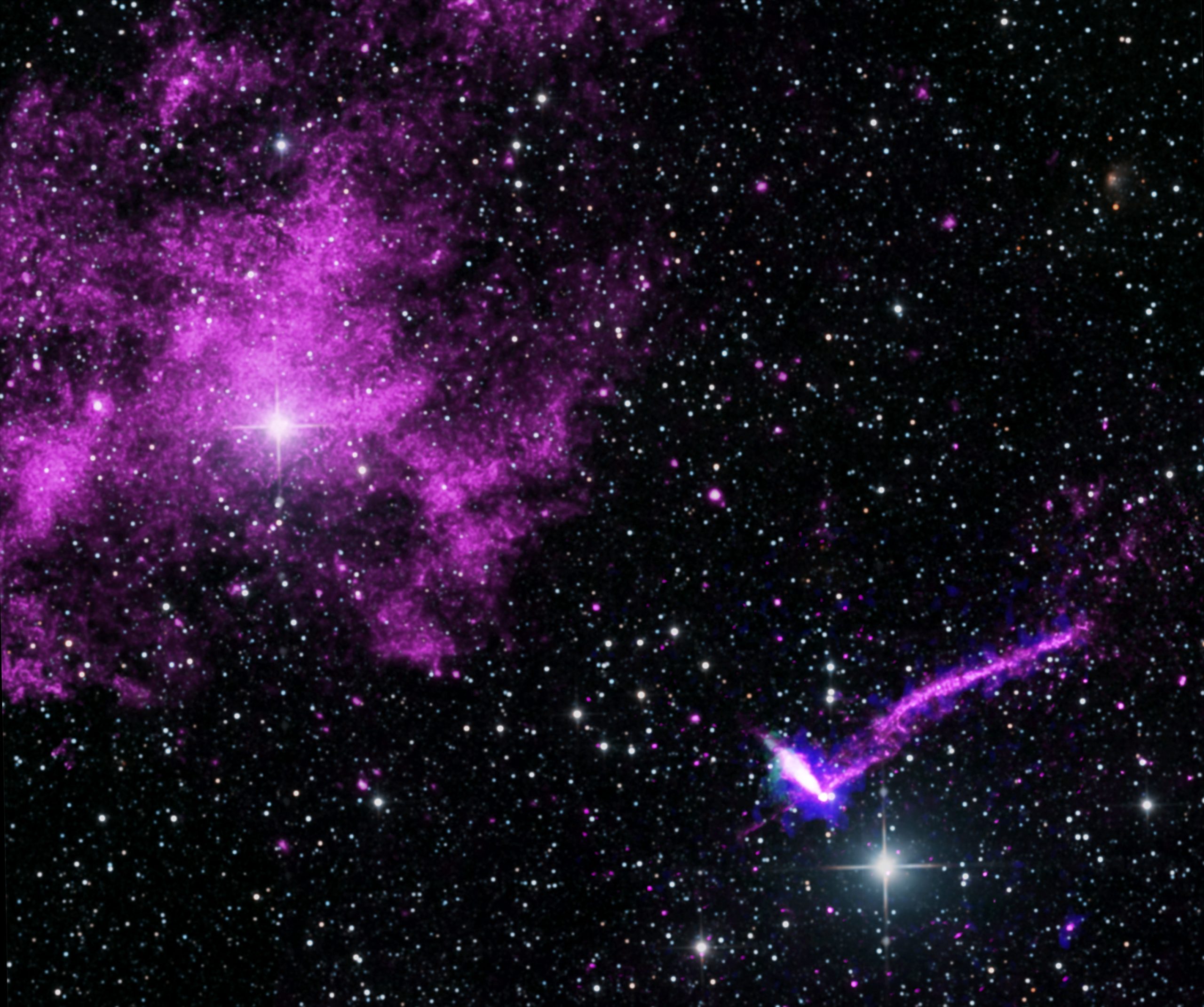 NASA’s Chandra and IXPE Study Pulsar in Lighthouse Nebula