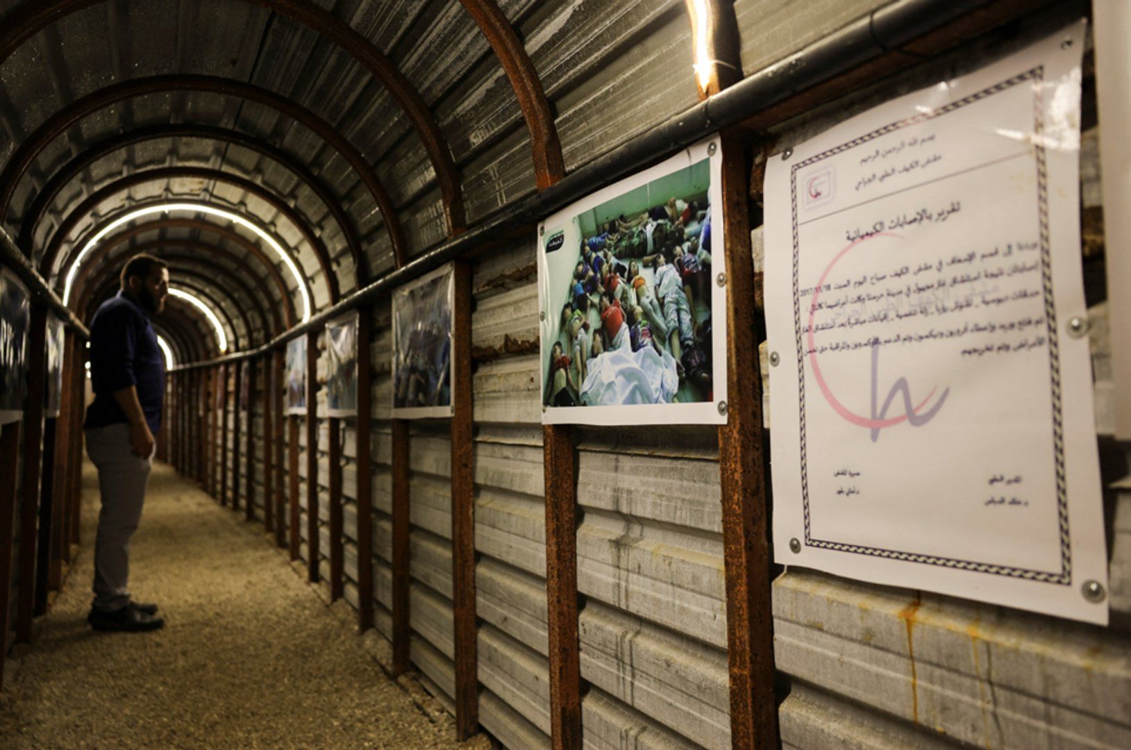 Secret tunnel becomes museum for Syria chemical attack and siege of Ghouta