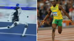 Watch: Moment humanoid robot beats Usain Bolt’s 100m record