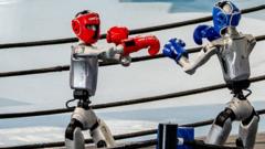 Robot boxing, football and sprinting at World Humanoid Games