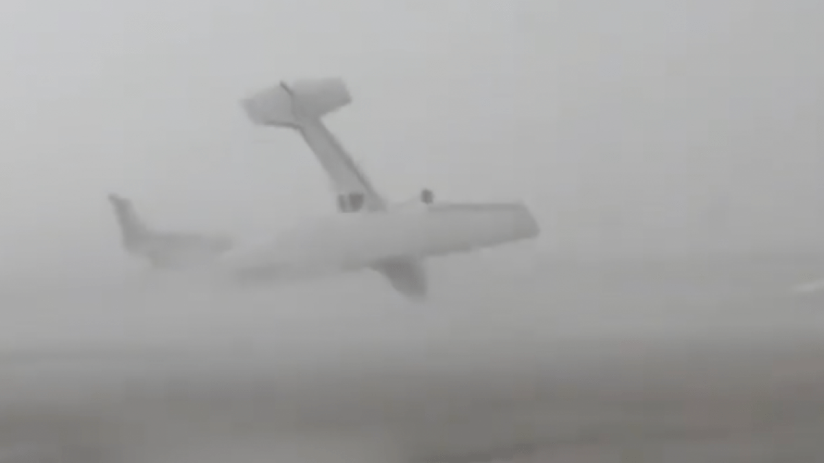 Severe winds toss four aircraft across Italian airport tarmac