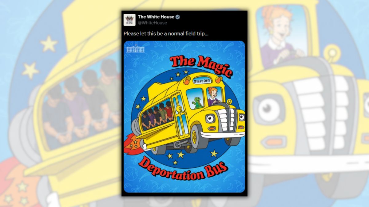 Did White House post ‘Magic Deportation Bus’ graphic?