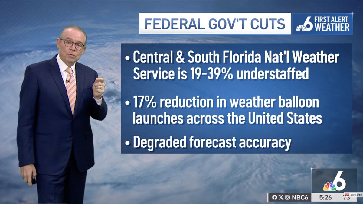 Did Florida weatherman say he feared he could no longer predict hurricanes because of funding cuts?