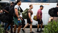 US sailors arrive in Thailand’s Pattaya after record 250 days at sea