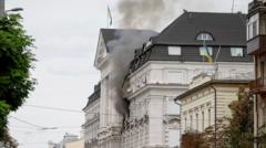 Russia hits Ukrainian security headquarters in drone attack, Zelensky says