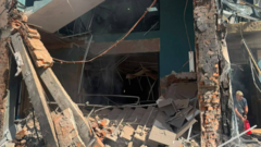 Ukrainian TV channel building hit by Russian drone as five killed in Kyiv