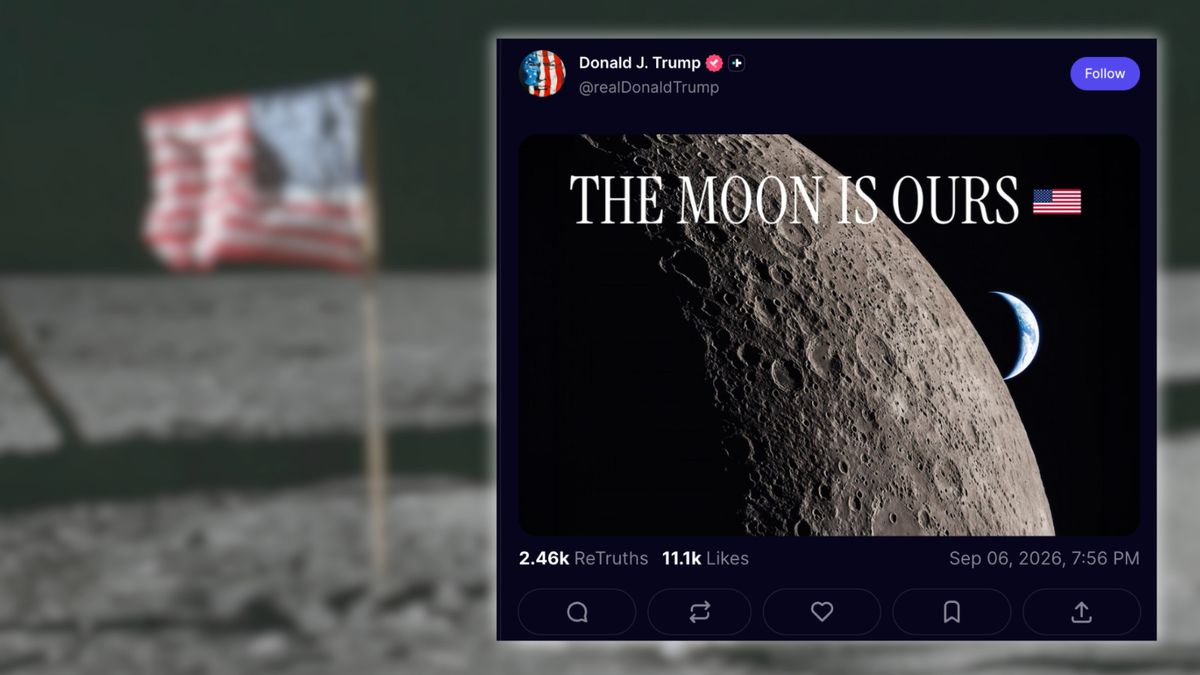 Did Trump claim the moon as US territory?