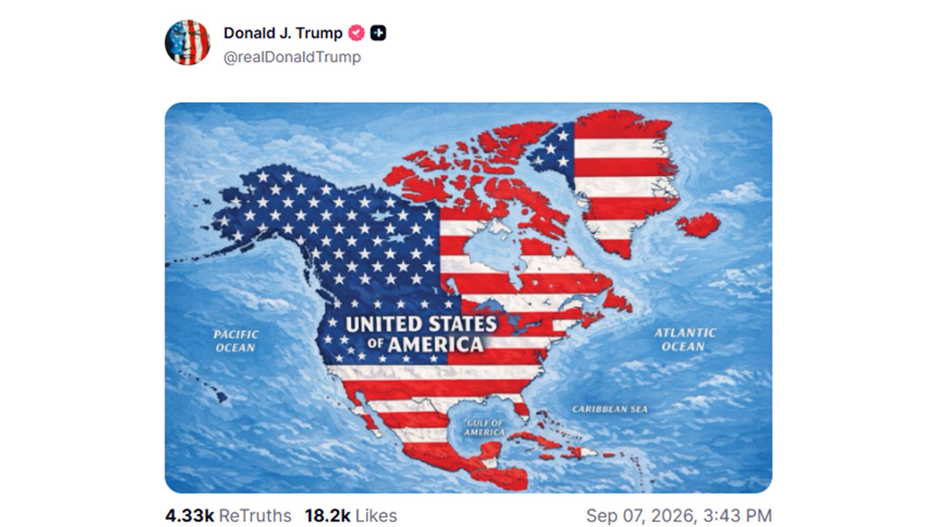 Trump post showing Iceland and Greenland as part of the US ‘completely inappropriate’