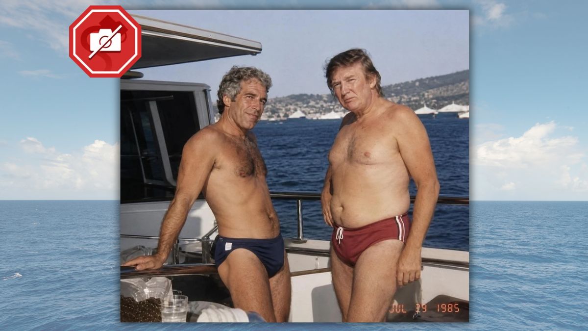 Is image of shirtless Trump and Epstein on boat real? Don’t be fooled