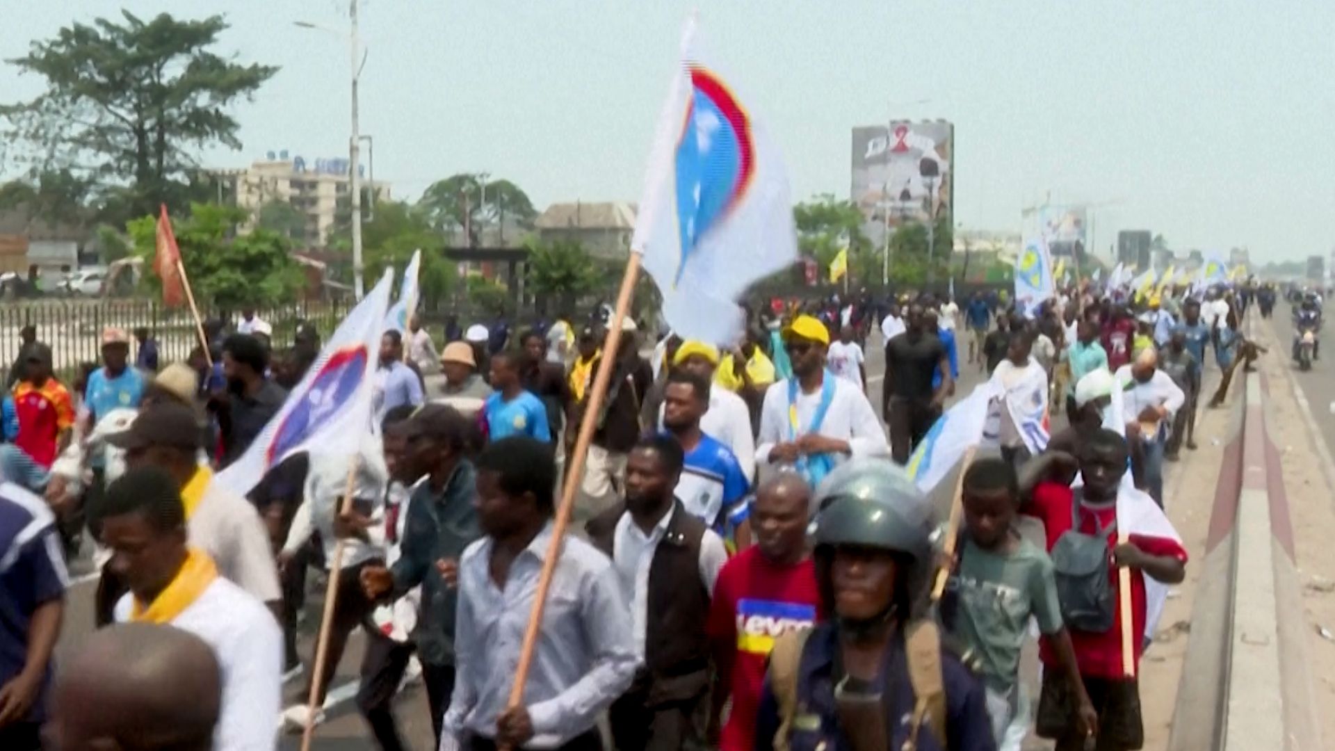 Hundreds protest in DR Congo against third presidential term