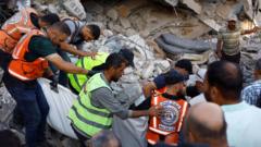 Eight children among 21 killed after war-damaged Gaza building collapses, rescuers say
