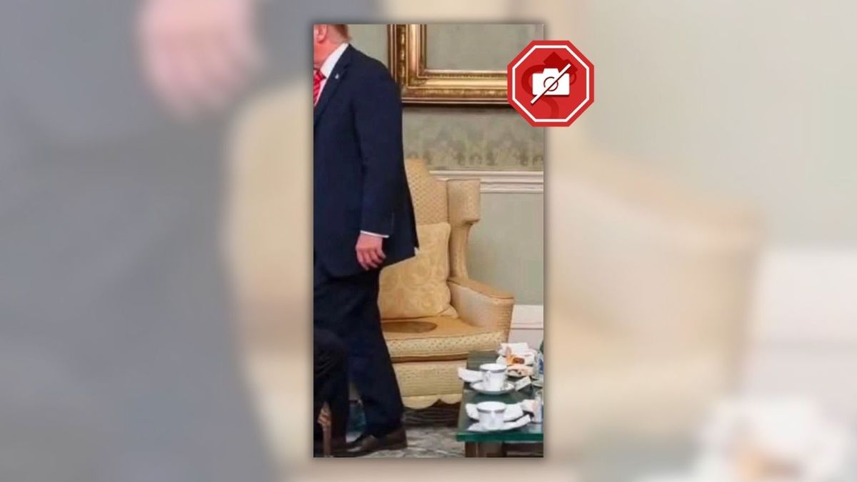 Does image show Trump left brown stain on chair in Ireland? Here’s the truth