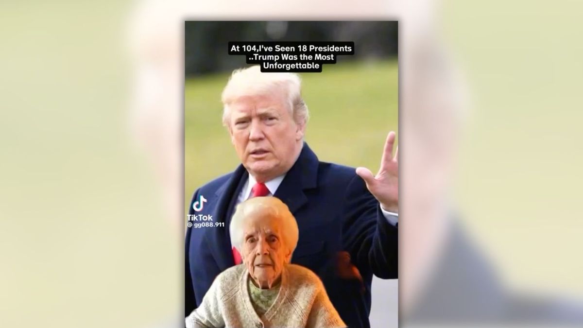 Video allegedly shows 104-year-old woman Mabel Rose Thompson chiding Trump. Is it real or AI?