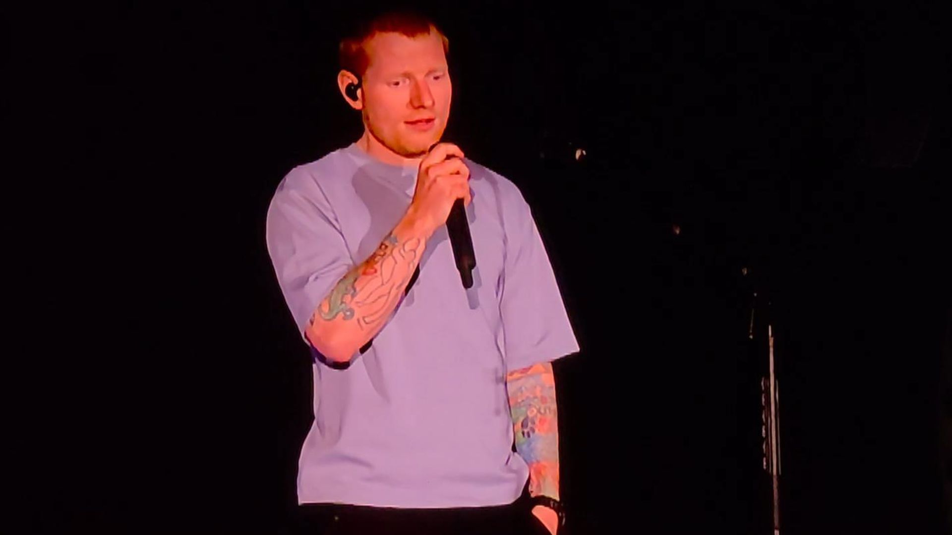 Ed Sheeran breaks silence at first concert after Macklemore Palestine row