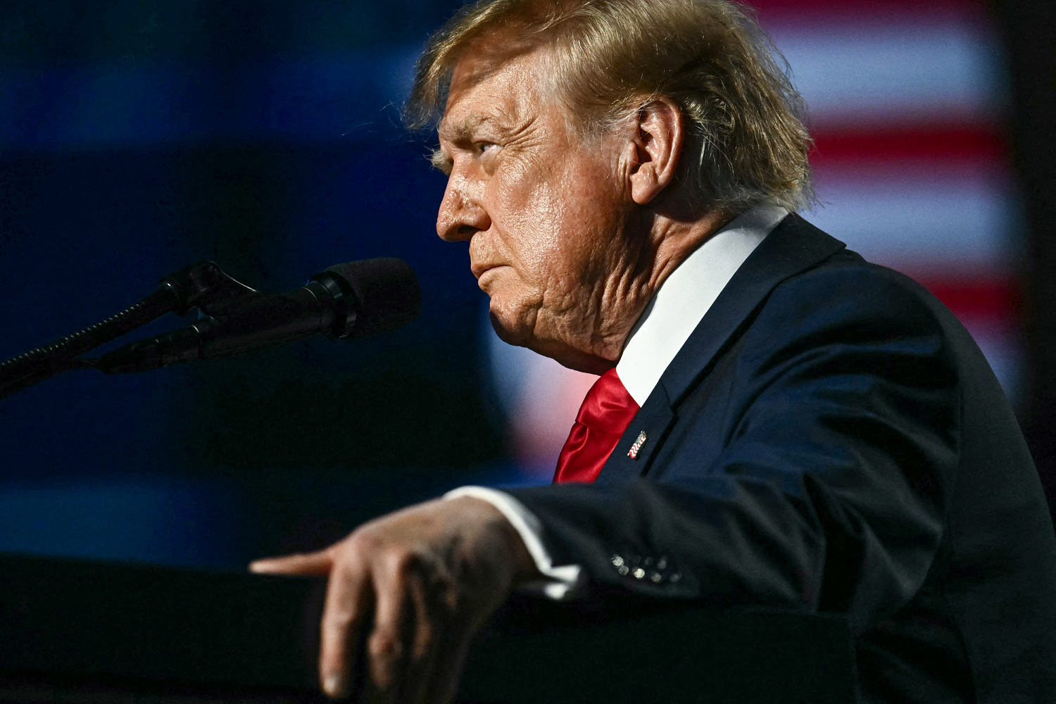 Trump says his proposed arch will include a military complex housing drones and snipers