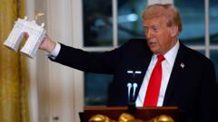 Trump says triumphal arch will be military complex with drones and snipers