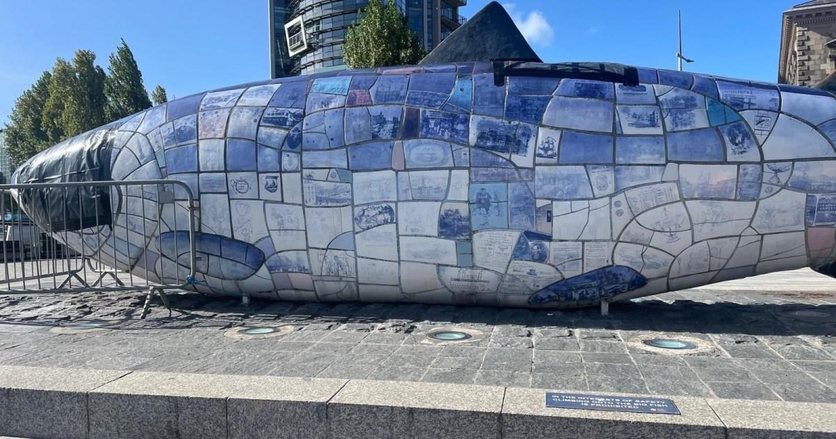 Man, 44, charged with smashing Belfast’s Big Fish sculpture