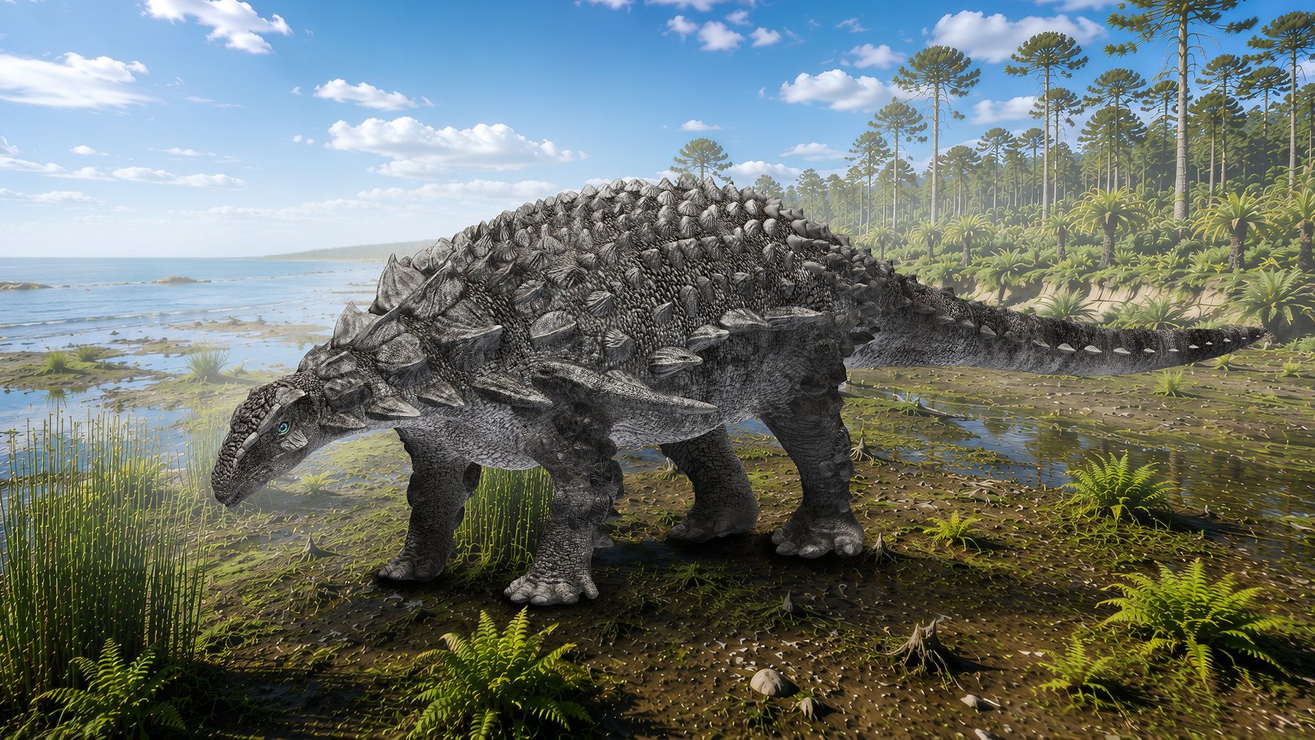 Rare armored dinosaur found in Japan may have ancestors that migrated across a land bridge 100 million years ago