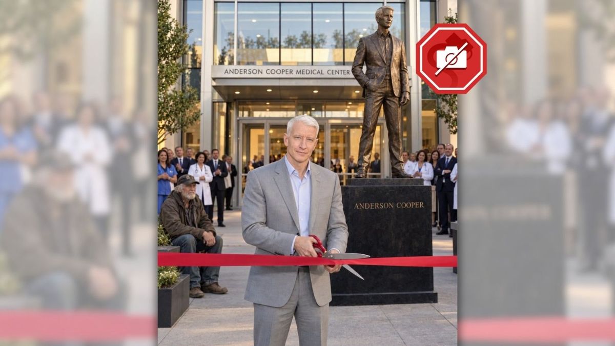 Did Anderson Cooper build free hospital for homeless people?