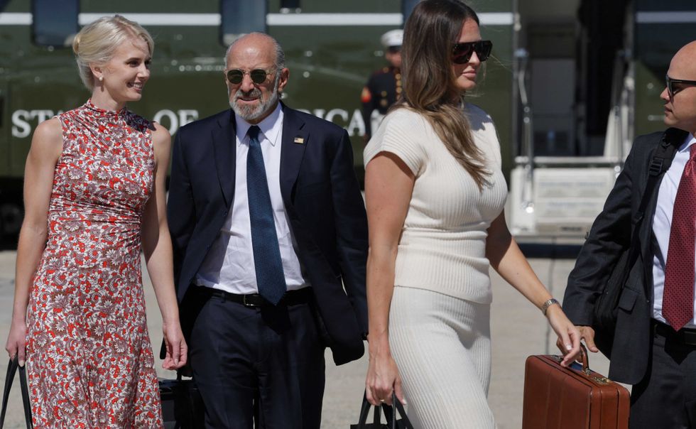 Trump gushes over ‘beautiful’ younger aide onstage as Natalie Harp looks on