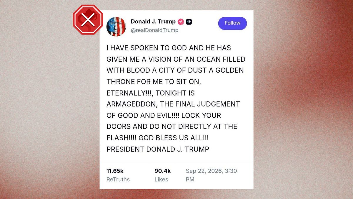 Did Trump share post predicting Armageddon ‘tonight’?