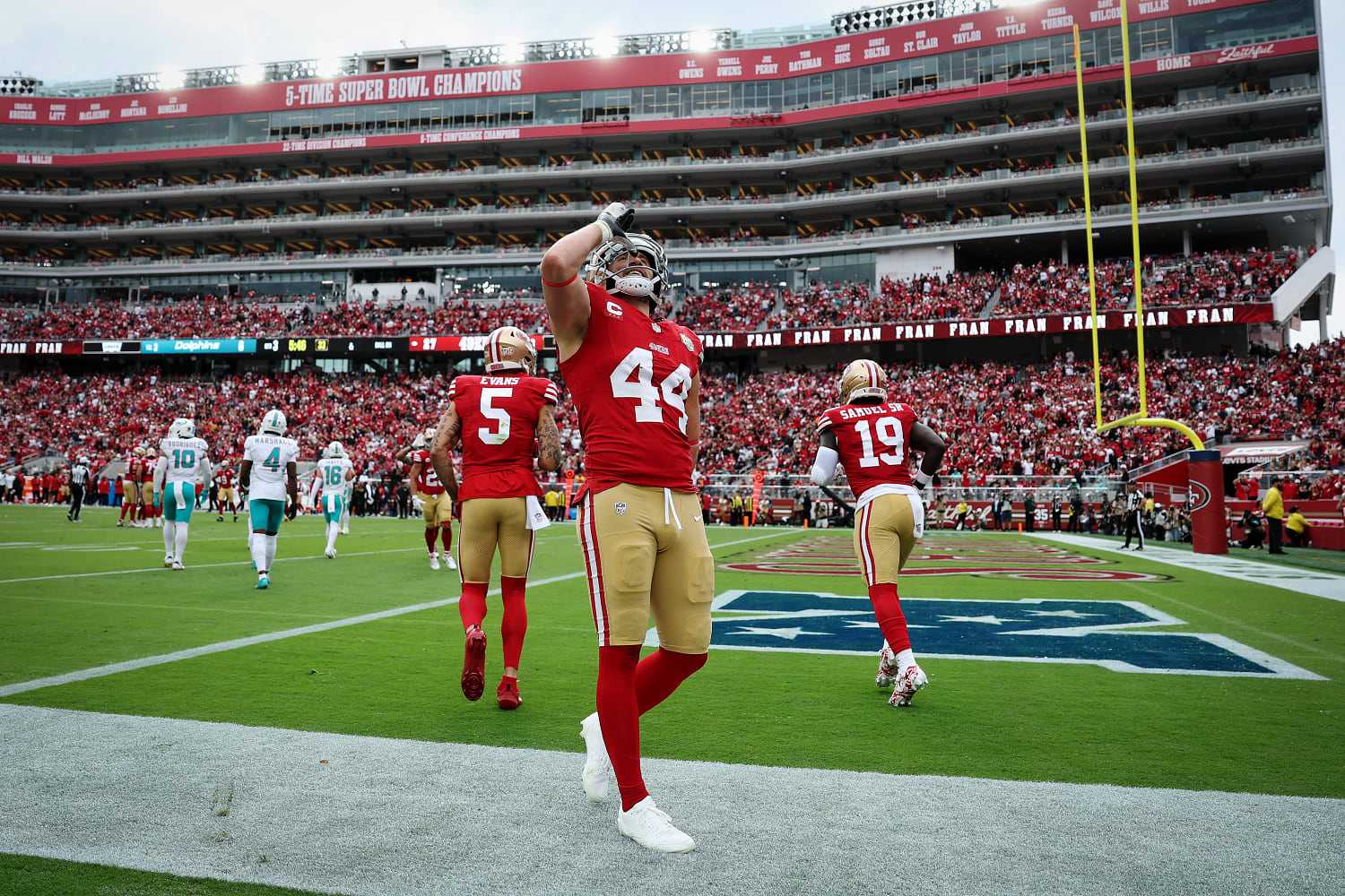 NFL swallows $15K fine against 49ers Kyle Juszczyk for pretending to chug beer on field
