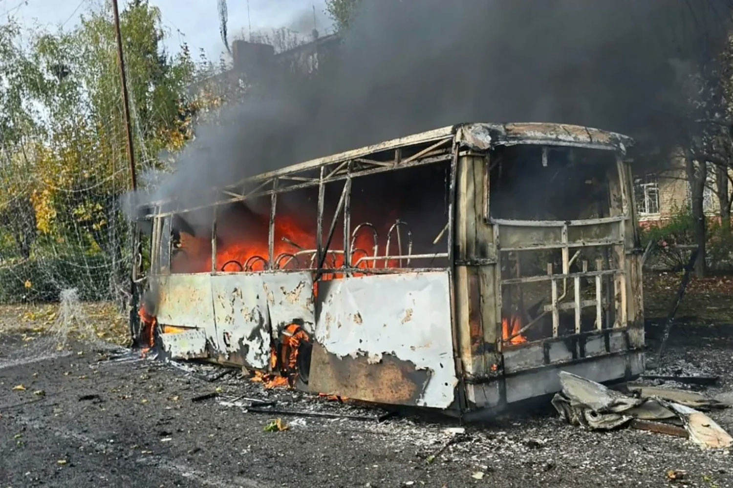 At least 30 people feared killed in Russian bus bombing in Ukraine