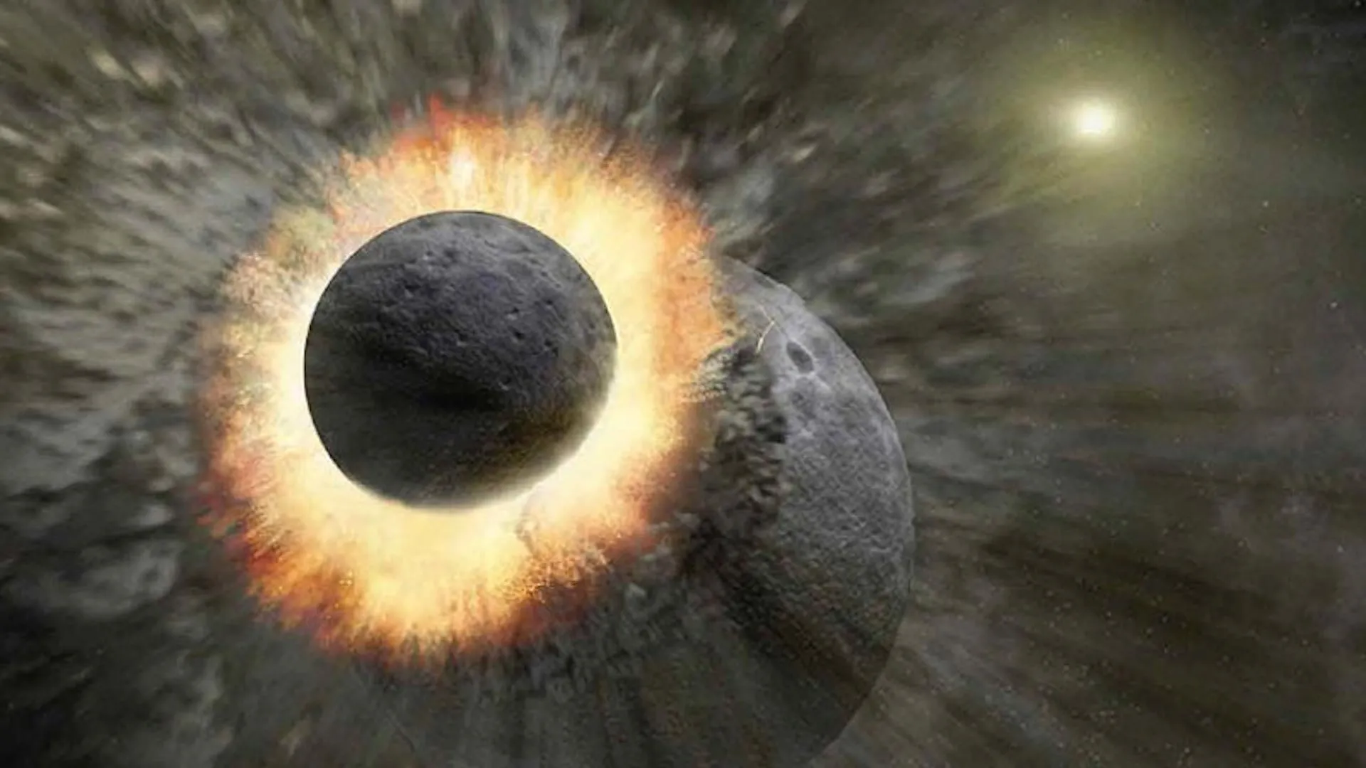 The Moon may have formed intact just hours after a giant collision