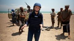 BBC’s Orla Guerin travels with Yemen’s southern national security forces through desert battlefield