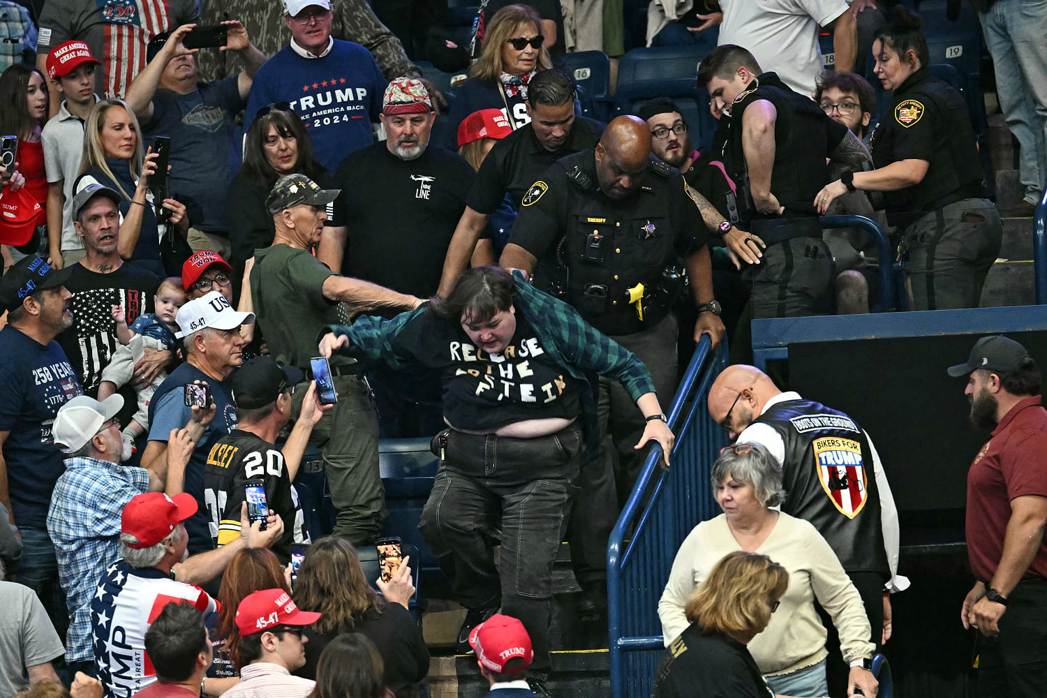 Trump rally protester attacked in act of ‘senseless’ political violence, Ohio mayor says