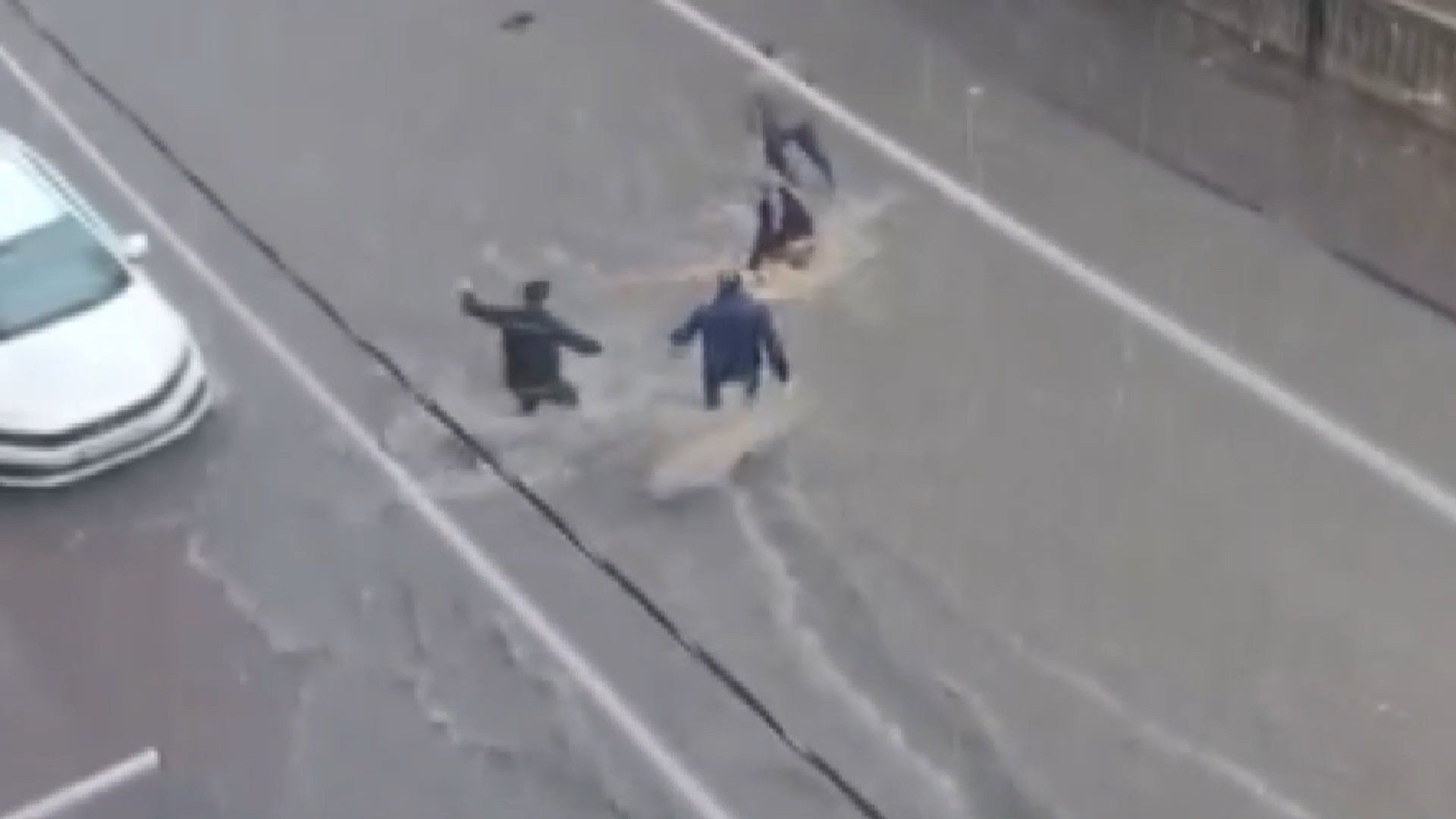 Woman rescued after being swept away by Istanbul flash flood