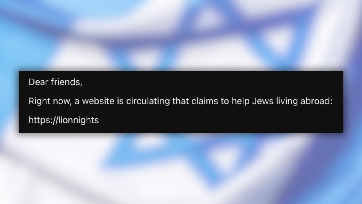 Did Israeli government warn Jewish people living abroad about ‘lionnights’ website? Rumor lacks evidence